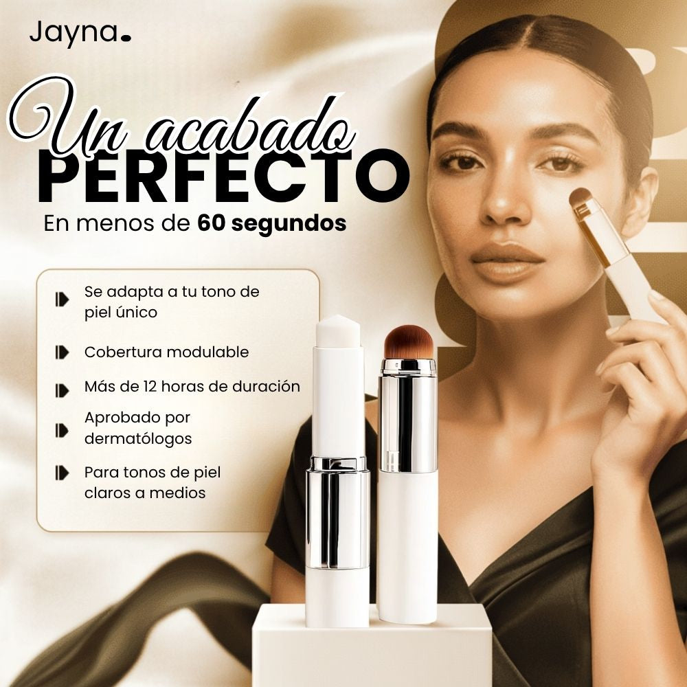 Base de maquillaje 2 en 1 con brocha integrada