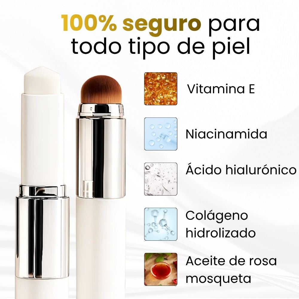 Base de maquillaje 2 en 1 con brocha integrada