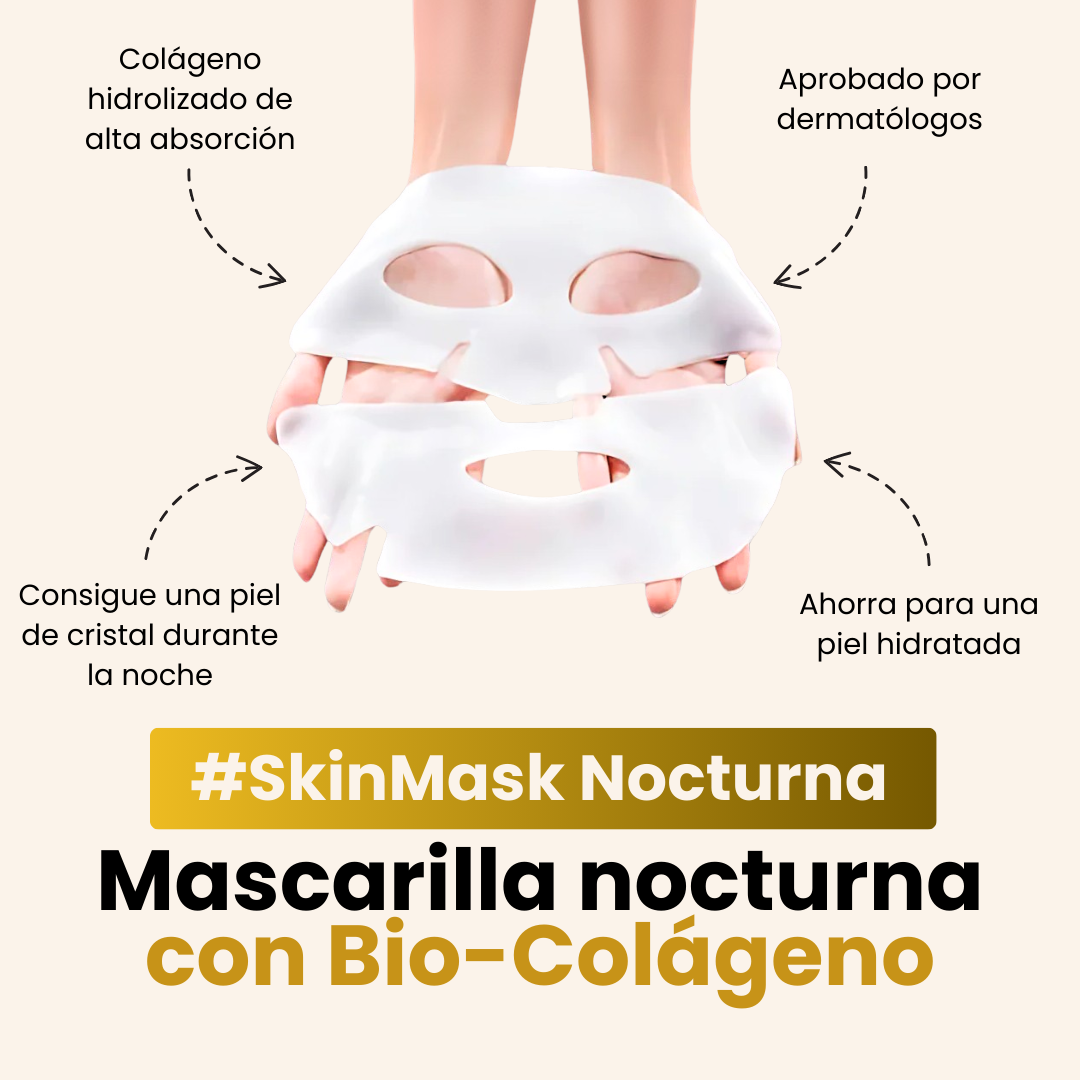 SkinMask™ – Mascarilla Bio-Colágeno Antiarrugas 75%