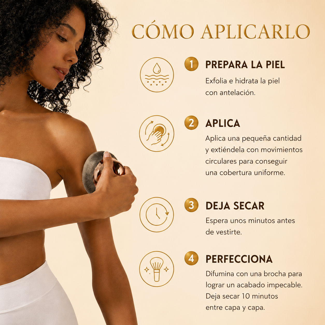 Jayna Perfector Corporal™ Maquillaje corporal de cobertura total — sin transferencia